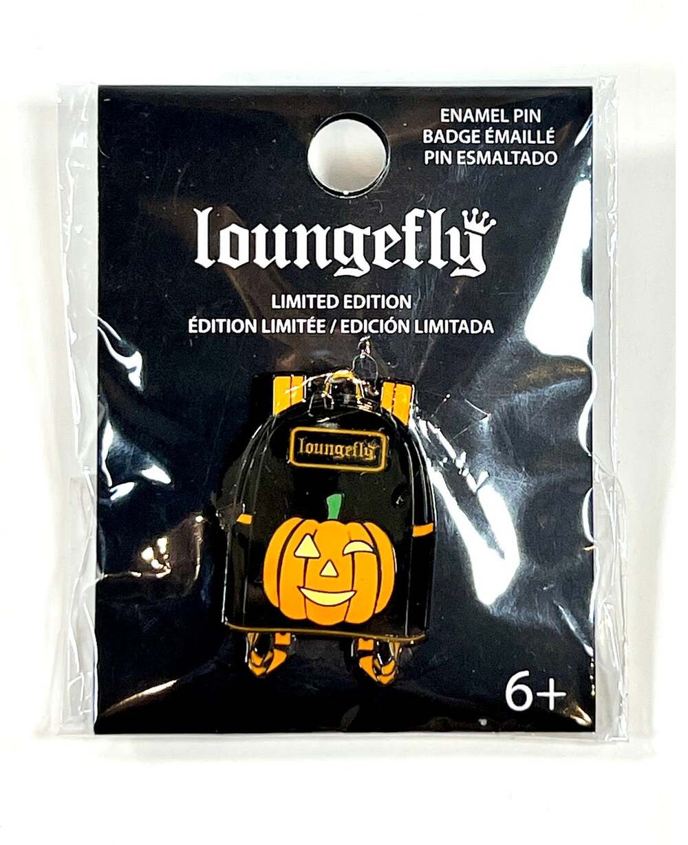 Loungefly Halloween Pumpkin Jack-O'-Lantern Mini Backpack Limited Edition Pin